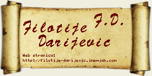 Filotije Darijević vizit kartica